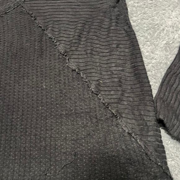 Free People Shirt Womens Large Tunic Thermal Black - Picture 2 of 8